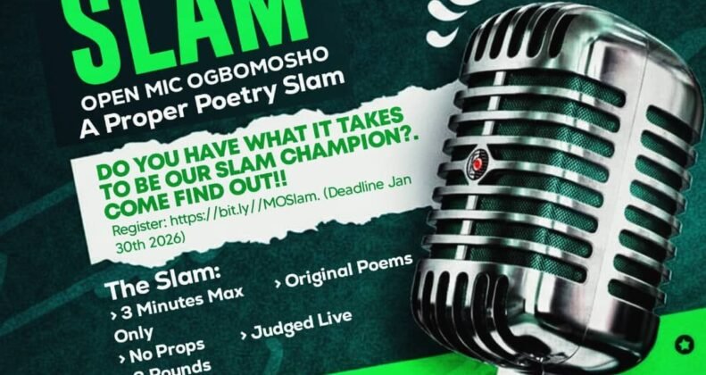 Motoni Olodun Poetry Slam (Mo-Slam) by Vic'Adex and 60 seconds poetry. Open mic, spoken word poetry