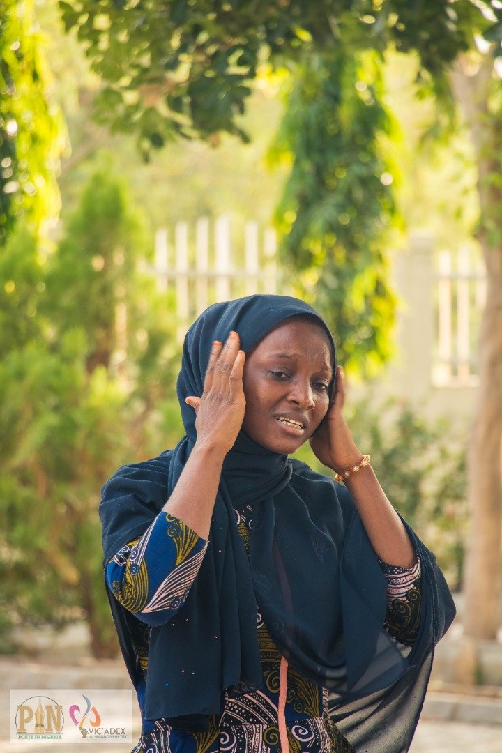 Spoken-word performance at Open Mic Maiduguri