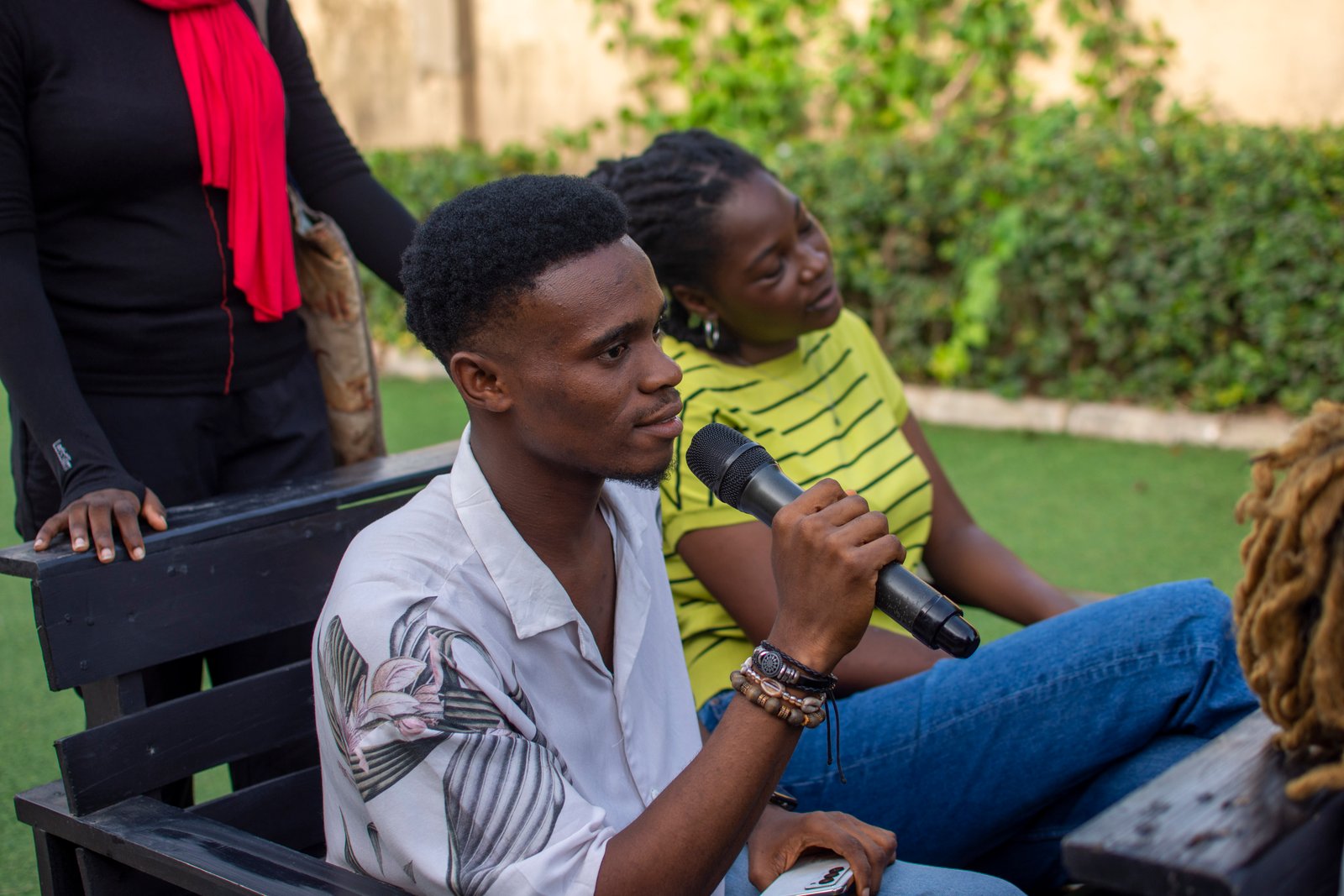 Poets in conversation at Open Mic Ogbomoso
