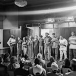 Cast of Ordinary People on stage before the audience