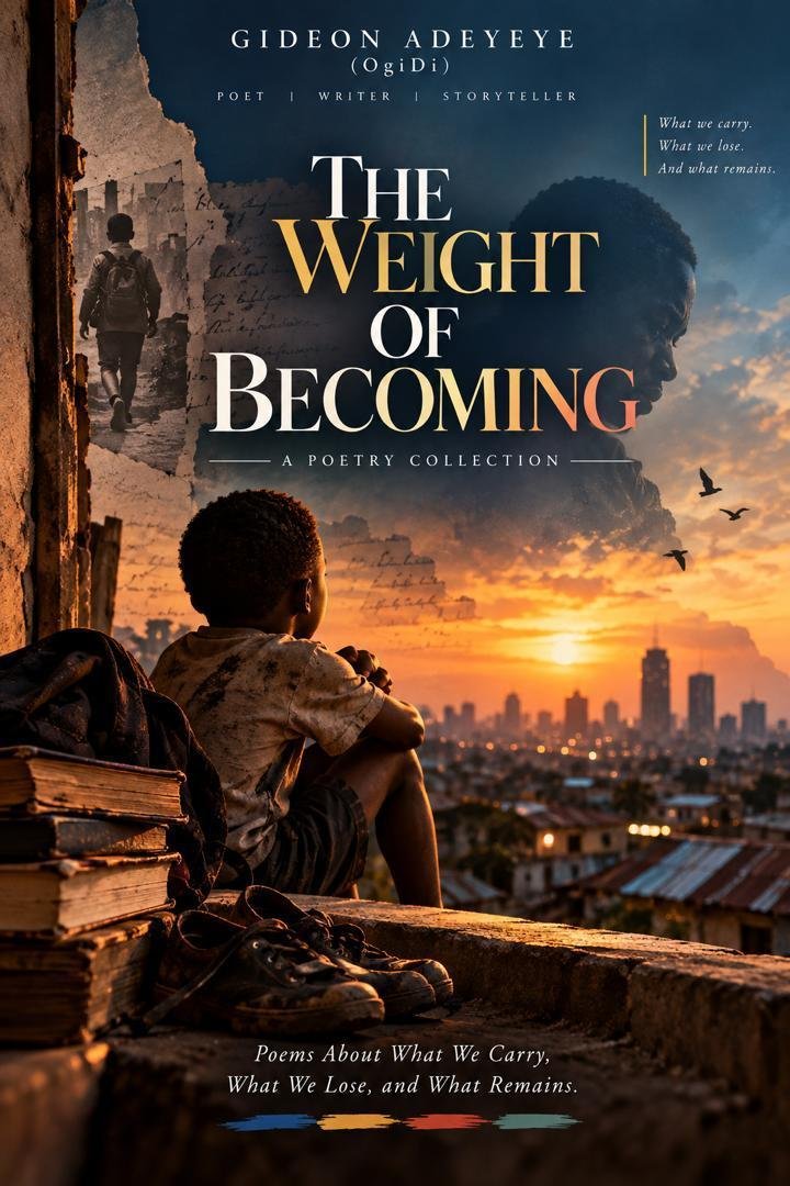 Book cover of The Weight of Becoming by Gideon Adeyeye